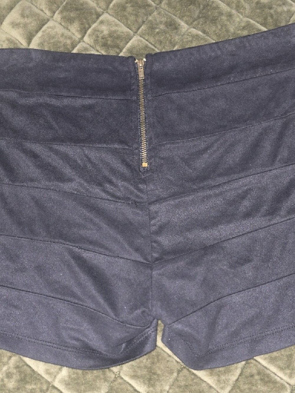 Women's Fringed Side-Detail Shorts - Black - Picture 3 of 3